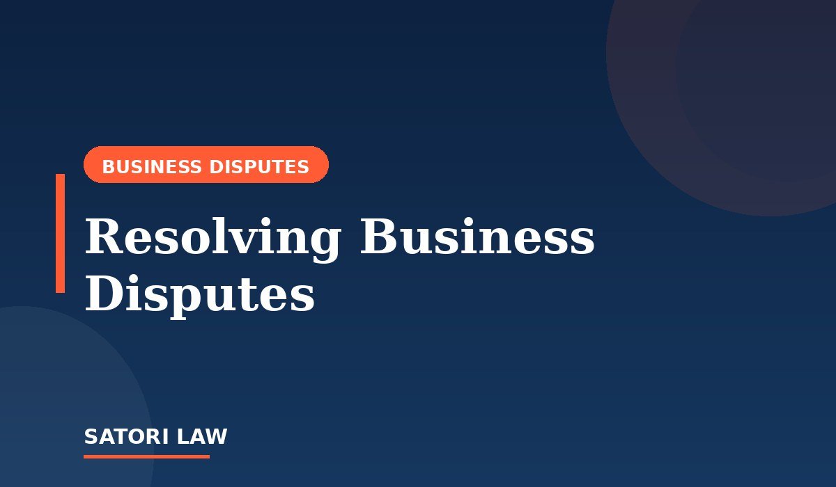 Resolving Business Disputes: A Practical Guide for Australian Companies